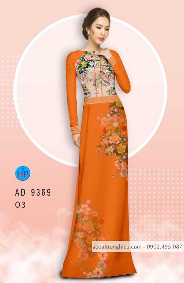 Vai ao dai hoa 3D thiet ke 2020 AD 9369