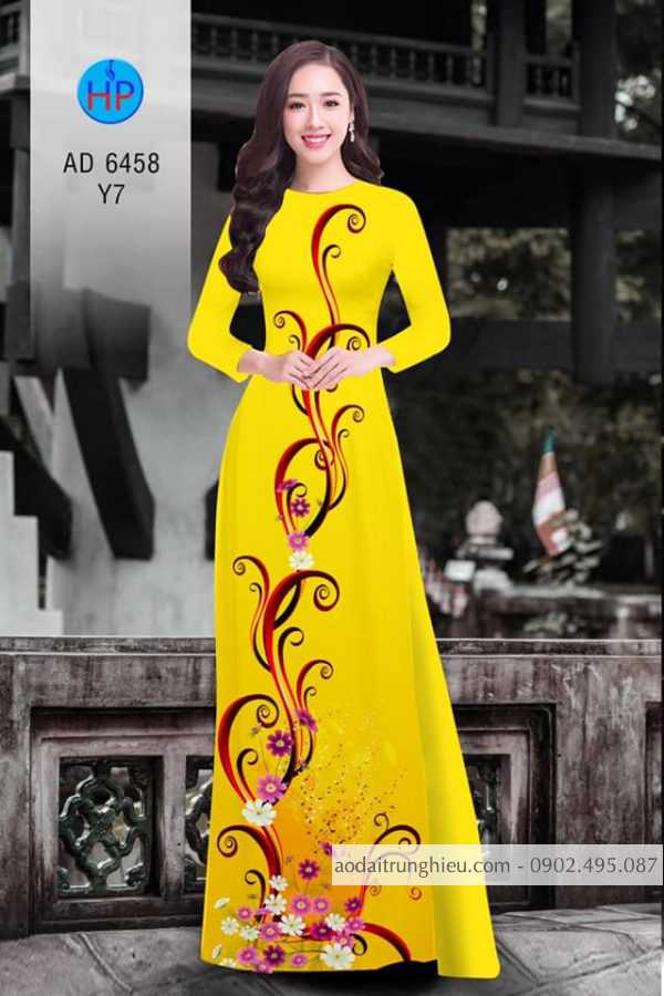 Vai ao dai hoa van thiet ke 2020 AD 6458