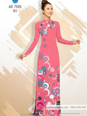 Vải áo dài hoa văn tròn kiểu mới AD 7555 21 1588499101 522 vai ao dai vai ao dai dep ad