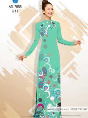 Vải áo dài hoa văn tròn kiểu mới AD 7555 22 1588499101 566 vai ao dai vai ao dai dep ad