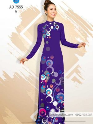 Vải áo dài hoa văn tròn kiểu mới AD 7555 23 1588499102 314 vai ao dai vai ao dai dep ad