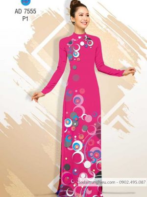 Vải áo dài hoa văn tròn kiểu mới AD 7555 35 1588499104 923 vai ao dai vai ao dai dep ad