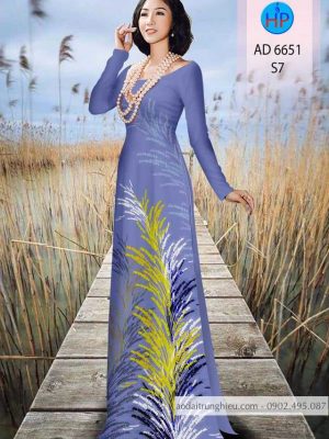 Vải áo dài bông cỏ kiểu mới AD 6651 26 1588499470 148 vai ao dai vai ao dai dep ad