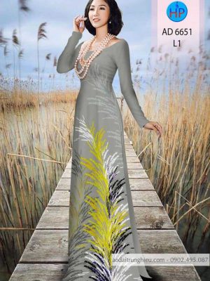 Vải áo dài bông cỏ kiểu mới AD 6651 23 1588499470 542 vai ao dai vai ao dai dep ad