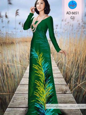 Vải áo dài bông cỏ kiểu mới AD 6651 24 1588499470 598 vai ao dai vai ao dai dep ad