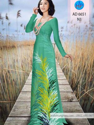 Vải áo dài bông cỏ kiểu mới AD 6651 27 1588499471 302 vai ao dai vai ao dai dep ad