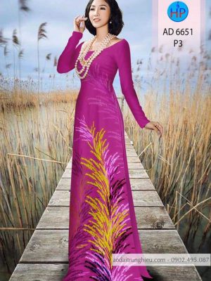 Vải áo dài bông cỏ kiểu mới AD 6651 28 1588499471 457 vai ao dai vai ao dai dep ad