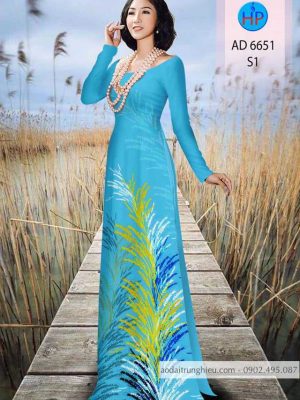 Vải áo dài bông cỏ kiểu mới AD 6651 29 1588499471 489 vai ao dai vai ao dai dep ad