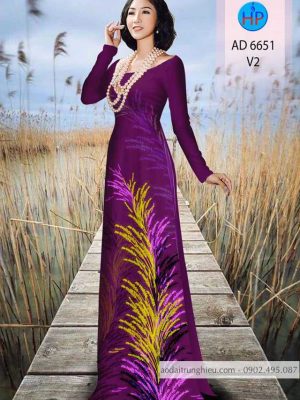 Vải áo dài bông cỏ kiểu mới AD 6651 31 1588499471 821 vai ao dai vai ao dai dep ad