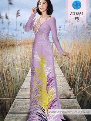 Vải áo dài bông cỏ kiểu mới AD 6651 33 1588499471 911 vai ao dai vai ao dai dep ad
