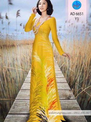 Vải áo dài bông cỏ kiểu mới AD 6651 36 1588499472 101 vai ao dai vai ao dai dep ad