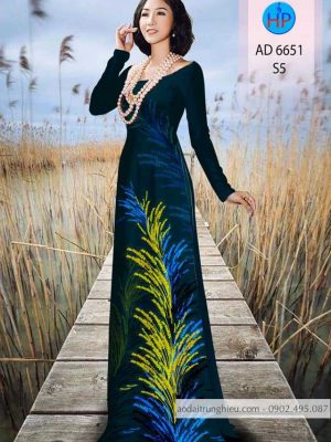 Vải áo dài bông cỏ kiểu mới AD 6651 35 1588499472 343 vai ao dai vai ao dai dep ad