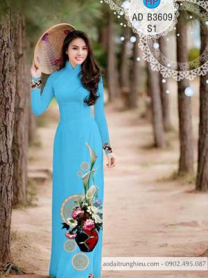 Vải áo dài hoa ly mới ra AD B3609 35 1588559473 56 vai ao dai vai ao dai dep ad