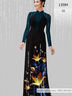 Vải áo dài hoa ly kiểu mới AD 13584 21 1588838953 595 vai ao dai vai ao dai dep ad