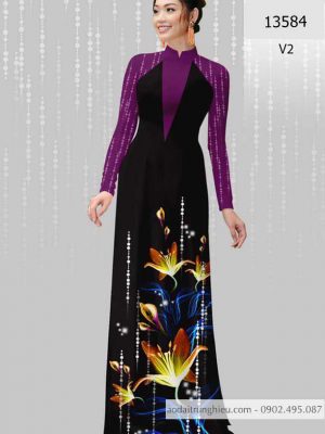 Vải áo dài hoa ly kiểu mới AD 13584 26 1588838954 352 vai ao dai vai ao dai dep ad