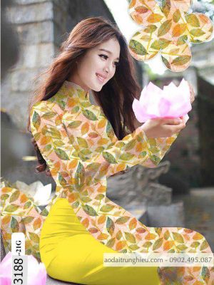 Vải áo dài hình lá kiểu mới AD 13188 18 1588839554 315 vai ao dai vai ao dai dep ad