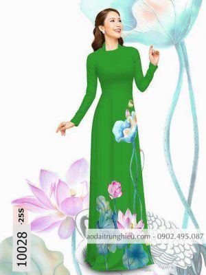 Vải áo dài hoa sen kiểu mới AD 10028 23 1588839794 137 vai ao dai vai ao dai dep ad