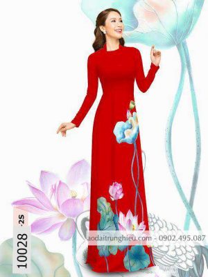 Vải áo dài hoa sen kiểu mới AD 10028 24 1588839794 598 vai ao dai vai ao dai dep ad