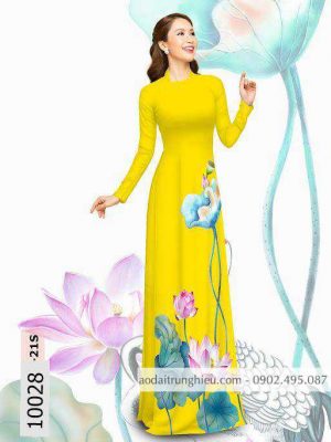 Vải áo dài hoa sen kiểu mới AD 10028 27 1588839795 301 vai ao dai vai ao dai dep ad