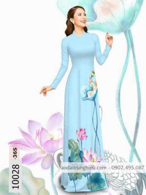 Vải áo dài hoa sen kiểu mới AD 10028 31 1588839795 327 vai ao dai vai ao dai dep ad