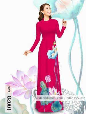 Vải áo dài hoa sen kiểu mới AD 10028 28 1588839795 342 vai ao dai vai ao dai dep ad