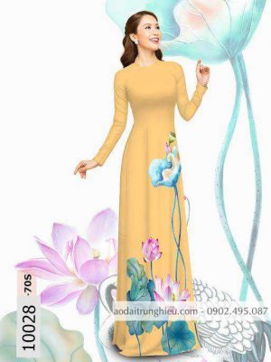 Vải áo dài hoa sen kiểu mới AD 10028 30 1588839795 9 vai ao dai vai ao dai dep ad
