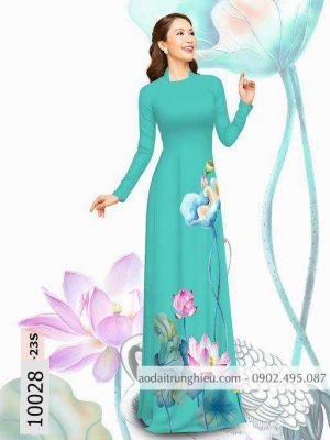 Vải áo dài hoa sen kiểu mới AD 10028 34 1588839796 274 vai ao dai vai ao dai dep ad