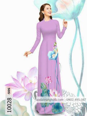 Vải áo dài hoa sen kiểu mới AD 10028 35 1588839796 476 vai ao dai vai ao dai dep ad