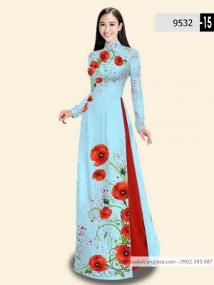 Vải áo dài hoa 3D thiết kế 2020 AD 9532 30 1588840034 158 vai ao dai vai ao dai dep ad