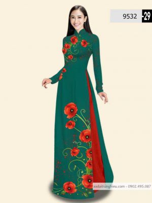 Vải áo dài hoa 3D thiết kế 2020 AD 9532 43 1588840036 141 vai ao dai vai ao dai dep ad
