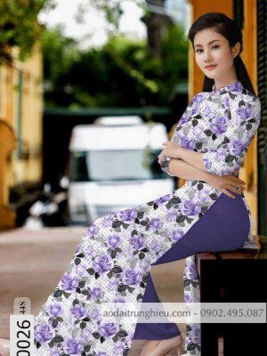 Vải áo dài hoa đều kiểu mới AD 10026 25 1588840399 251 vai ao dai vai ao dai dep ad