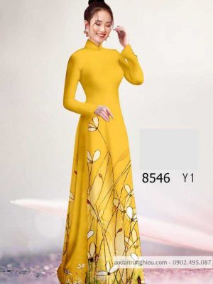 Vải áo dài hoa 3D kiểu mới AD 8546 21 1588840635 734 vai ao dai vai ao dai dep ad