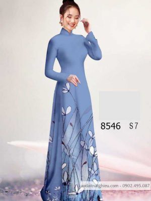 Vải áo dài hoa 3D kiểu mới AD 8546 34 1588840637 246 vai ao dai vai ao dai dep ad