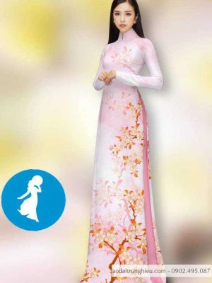 Vải áo dài hoa in 3D dọc thân kiểu mới AD 14371 36 1588918727 78 vai ao dai vai ao dai dep ad