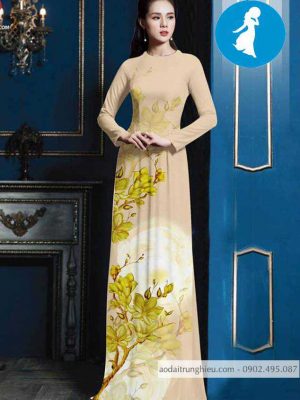 Vải áo dài hoa sứ vàng kiểu mới AD 10399 33 1588918848 151 vai ao dai vai ao dai dep ad