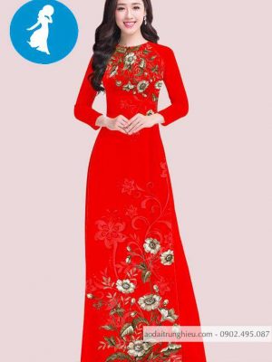 Vải áo dài hoa trên dưới kiểu mới AD T7419 25 1588919327 332 vai ao dai vai ao dai dep ad