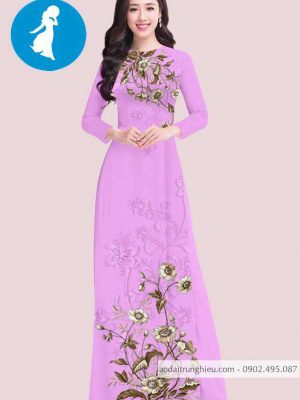Vải áo dài hoa trên dưới kiểu mới AD T7419 30 1588919328 833 vai ao dai vai ao dai dep ad