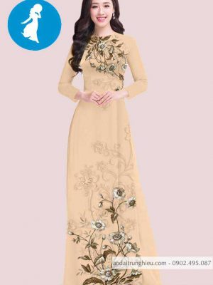 Vải áo dài hoa trên dưới kiểu mới AD T7419 28 1588919328 853 vai ao dai vai ao dai dep ad
