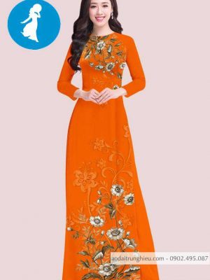 Vải áo dài hoa trên dưới kiểu mới AD T7419 29 1588919328 913 vai ao dai vai ao dai dep ad