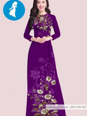 Vải áo dài hoa trên dưới kiểu mới AD T7419 31 1588919329 176 vai ao dai vai ao dai dep ad