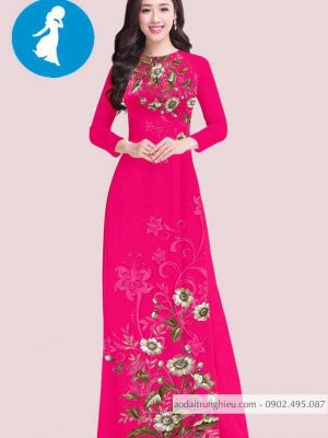 Vải áo dài hoa trên dưới kiểu mới AD T7419 35 1588919329 668 vai ao dai vai ao dai dep ad