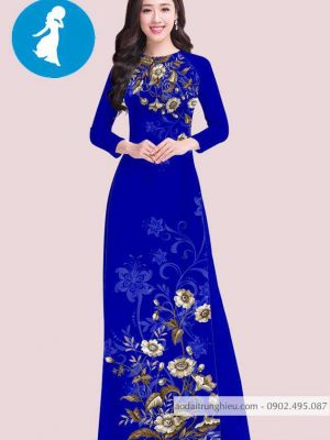 Vải áo dài hoa trên dưới kiểu mới AD T7419 41 1588919331 733 vai ao dai vai ao dai dep ad