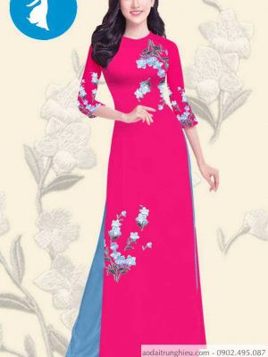 Vải áo dài hoa 3D đẹp mới ra AD T7414 25 1588919571 464 vai ao dai vai ao dai dep ad