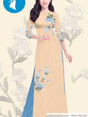 Vải áo dài hoa 3D đẹp mới ra AD T7414 30 1588919571 77 vai ao dai vai ao dai dep ad