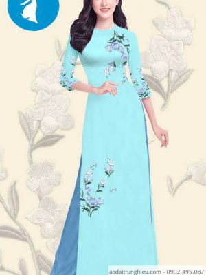 Vải áo dài hoa 3D đẹp mới ra AD T7414 41 1588919573 904 vai ao dai vai ao dai dep ad