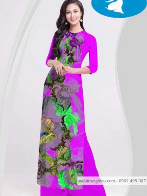 Vải áo dài hoa 3D thiết kế 2020 AD C2854 20 1588920647 101 vai ao dai vai ao dai dep ad
