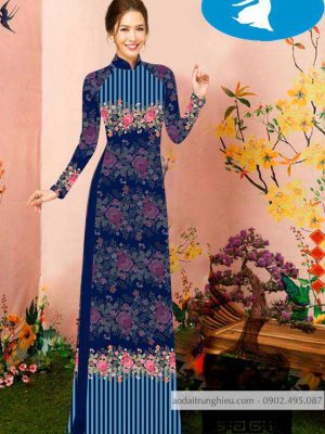 Vải áo dài hoa 3D kiểu mới AD C2853 26 1588920771 30 vai ao dai vai ao dai dep ad