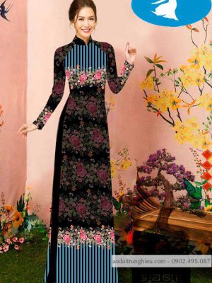 Vải áo dài hoa 3D kiểu mới AD C2853 30 1588920771 600 vai ao dai vai ao dai dep ad