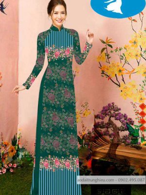 Vải áo dài hoa 3D kiểu mới AD C2853 28 1588920771 93 vai ao dai vai ao dai dep ad