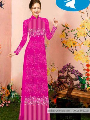Vải áo dài hoa 3D kiểu mới AD C2853 34 1588920772 107 vai ao dai vai ao dai dep ad